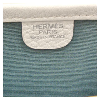 Replica Hermes Evelyne3 PM Clemens Towaruofishe Metal Silver White Blue On Sale
